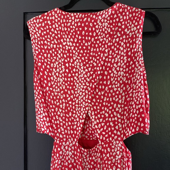 Stunning Women’s Maje Sleeveless Red Open Sides Maxi Dress Sz 3 - Picture 7 of 8